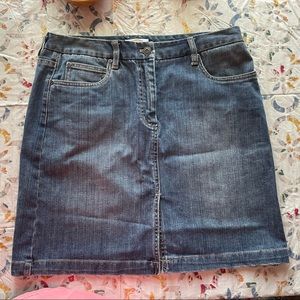 Talbots Women's Denim Stretch Denim Jean Skirt Size 12